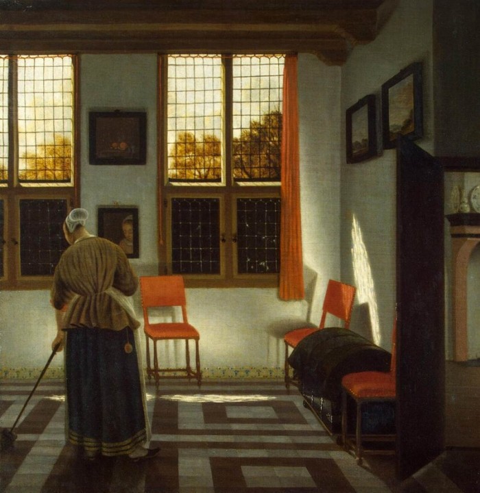 피터르 얀선, &amp;lt;네덜란드 집의 내부&amp;gt;, 1668~1672년, 캔버스에 유채, 러시아 에르미타주 미술관.